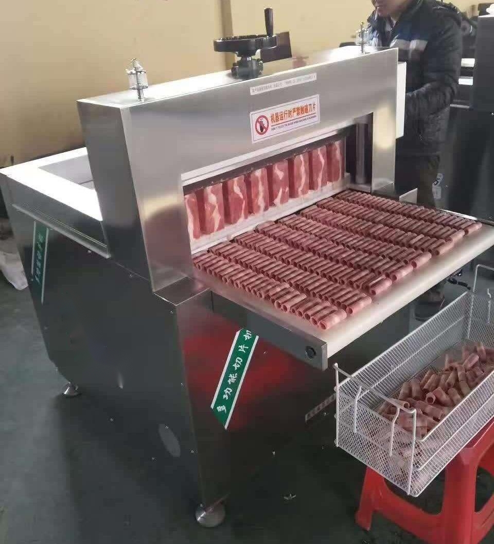 Stainless steel frozen meat slicer-Lamb slicer, beef slicer,sheep Meat string machine, cattle meat string machine, Multifunctional vegetable cutter, Food packaging machine, China factory, supplier, manufacturer, wholesaler