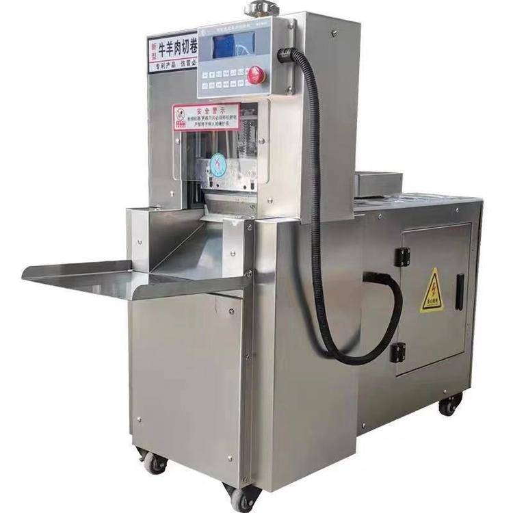 Flat cut single roll beef and mutton slicer-Lamb slicer, beef slicer, lamb/mutton wear string machine, beef wear string machine, Multifunctional vegetable cutter, Food packaging machine, China factory, supplier, manufacturer, wholesaler