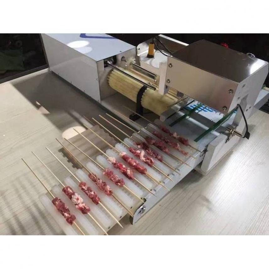 Barbecue skewers automatic meat string machine-Lamb slicer, beef slicer,sheep Meat string machine, cattle meat string machine, Multifunctional vegetable cutter, Food packaging machine, China factory, supplier, manufacturer, wholesaler