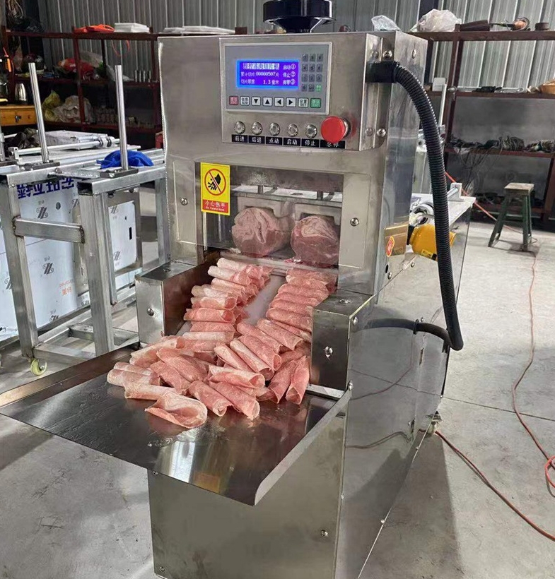 Advantages of frozen meat slicer equipment-Lamb slicer, beef slicer,sheep Meat string machine, cattle meat string machine, Multifunctional vegetable cutter, Food packaging machine, China factory, supplier, manufacturer, wholesaler